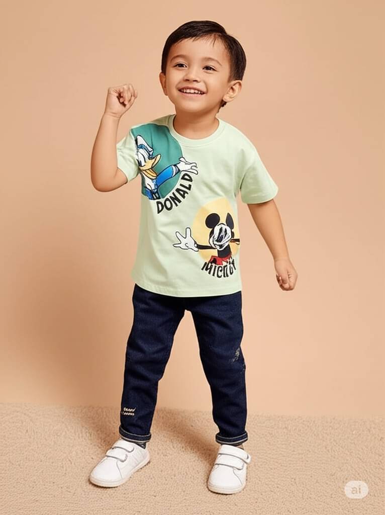     			NIRAA Pack of 1 Boys Cotton T-Shirt ( Green )
