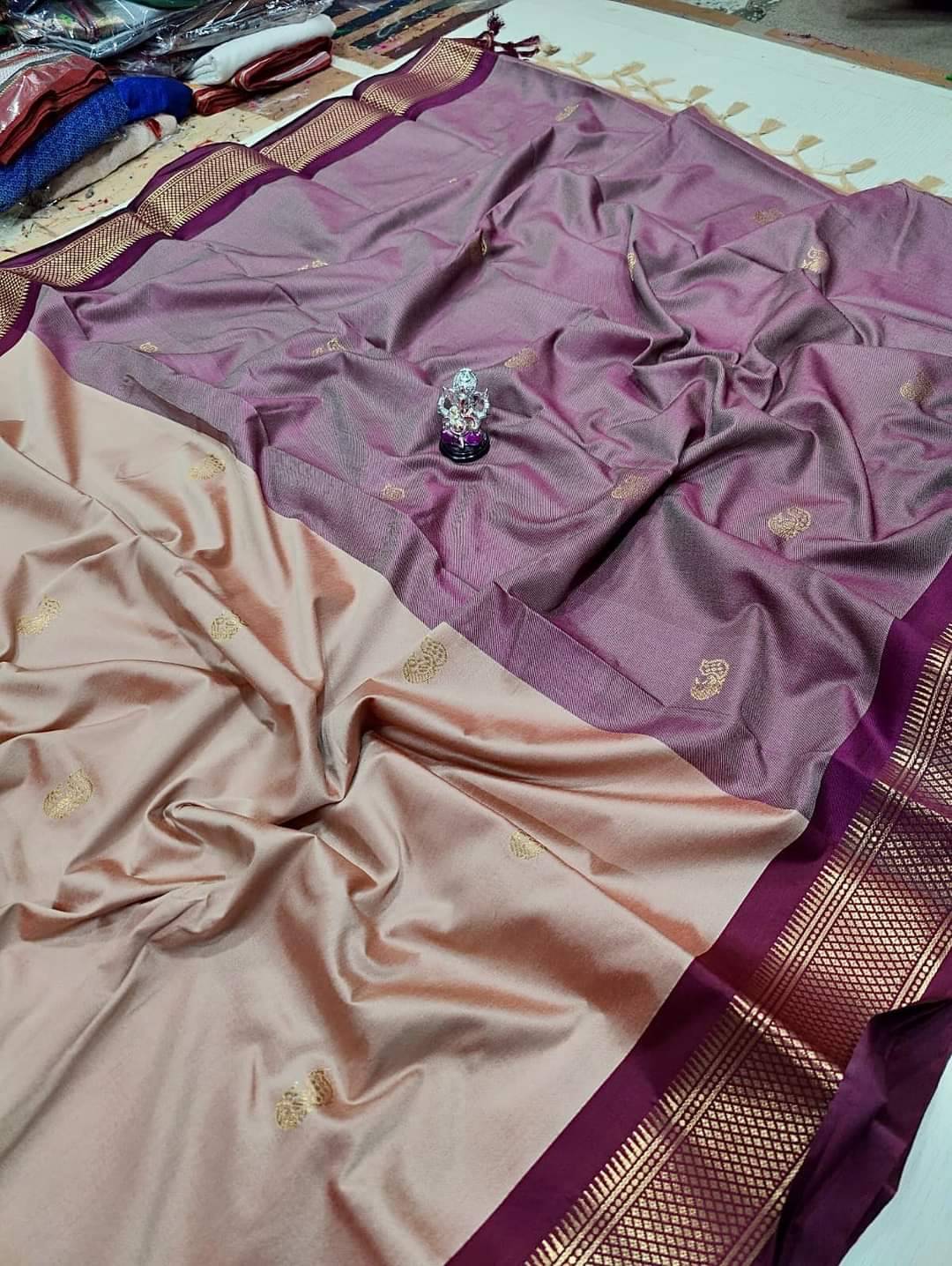     			NST5 Cotton Silk Woven Design Paithani Sarees With Unstitched Blouse Piece ( Multicolor 2 )