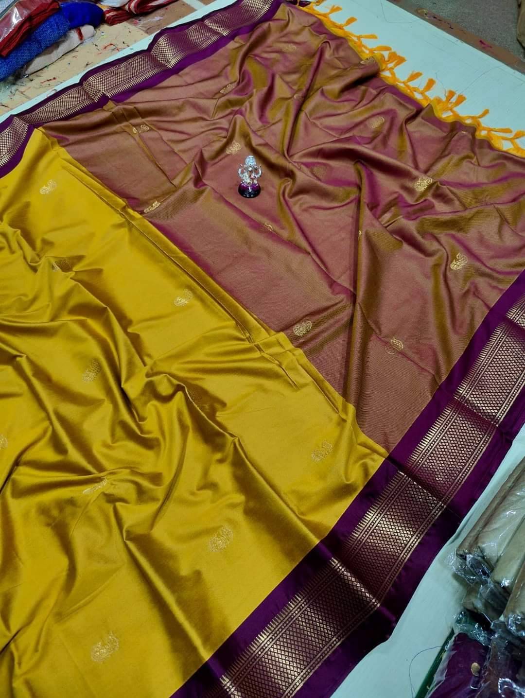     			NST5 Cotton Silk Woven Design Paithani Sarees With Unstitched Blouse Piece ( Multicolor 7 )