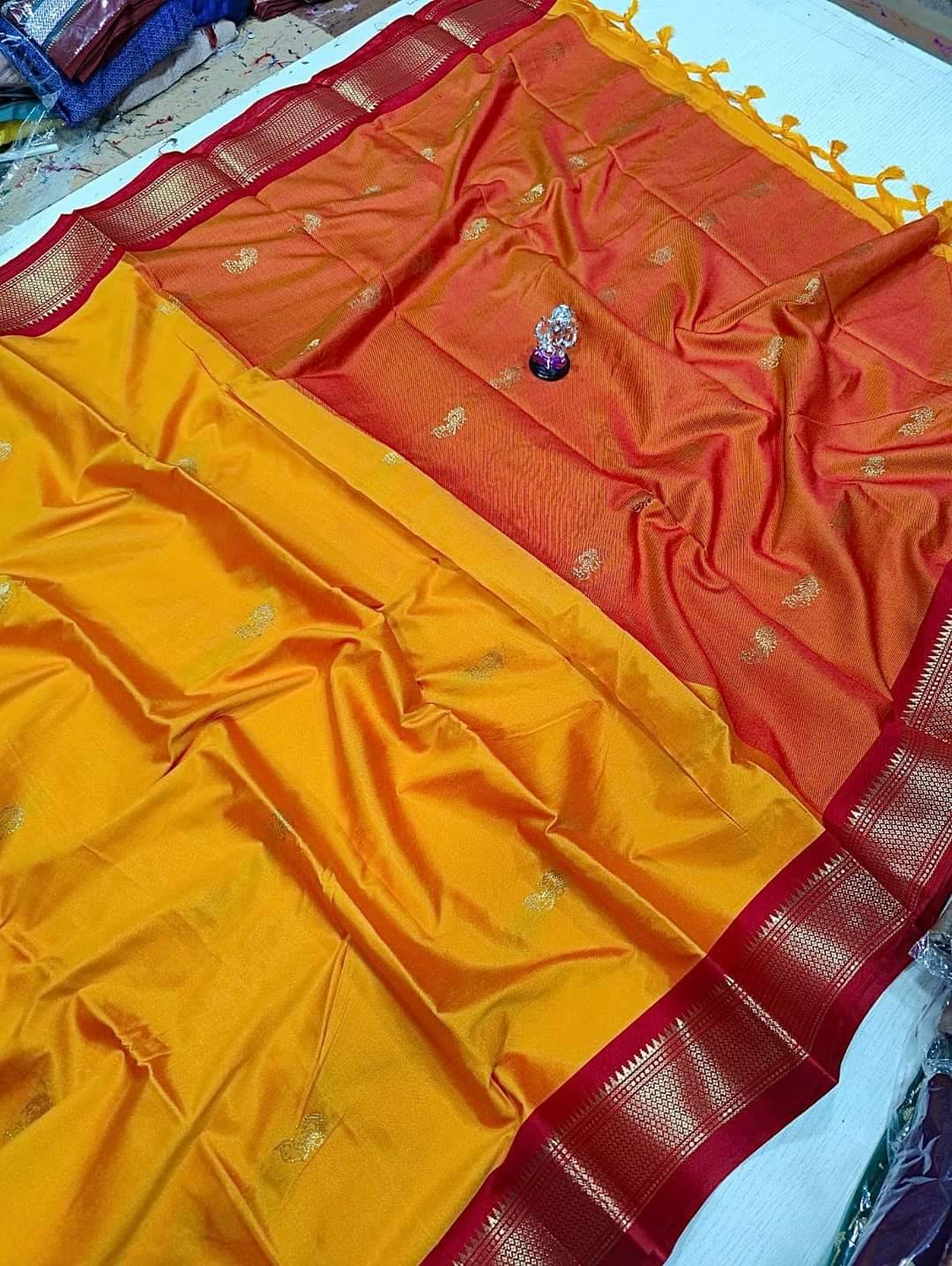     			NST5 Cotton Silk Woven Design Paithani Sarees With Unstitched Blouse Piece ( Multicolor 6 )
