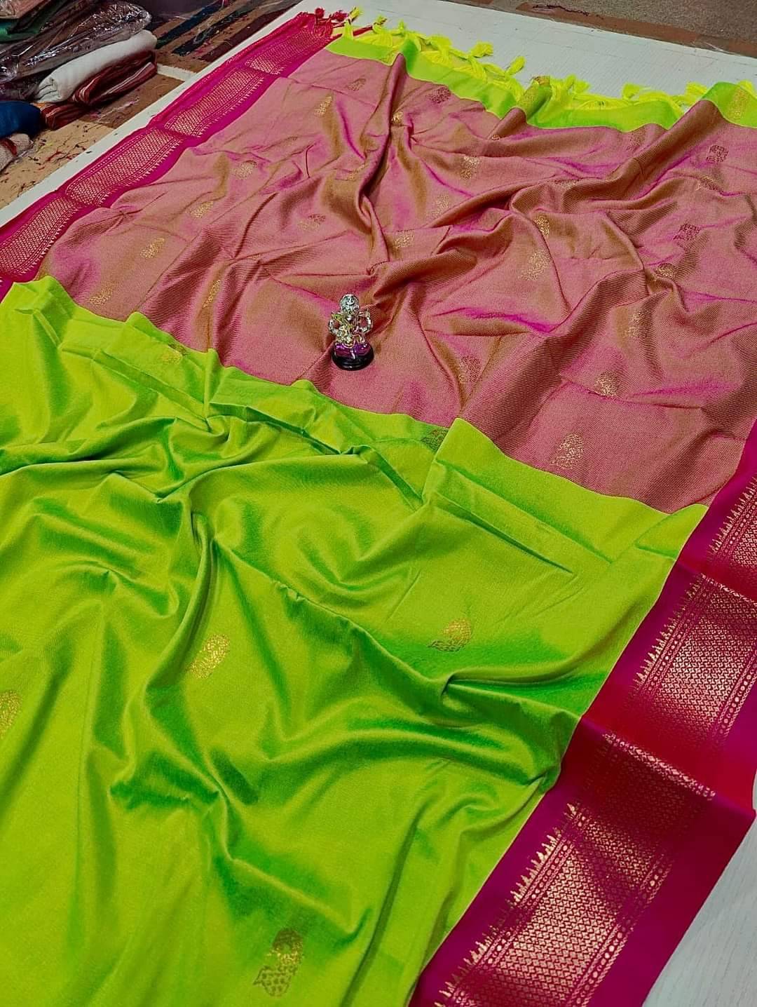     			NST5 Cotton Silk Woven Design Paithani Sarees With Unstitched Blouse Piece ( Multicolor 11 )