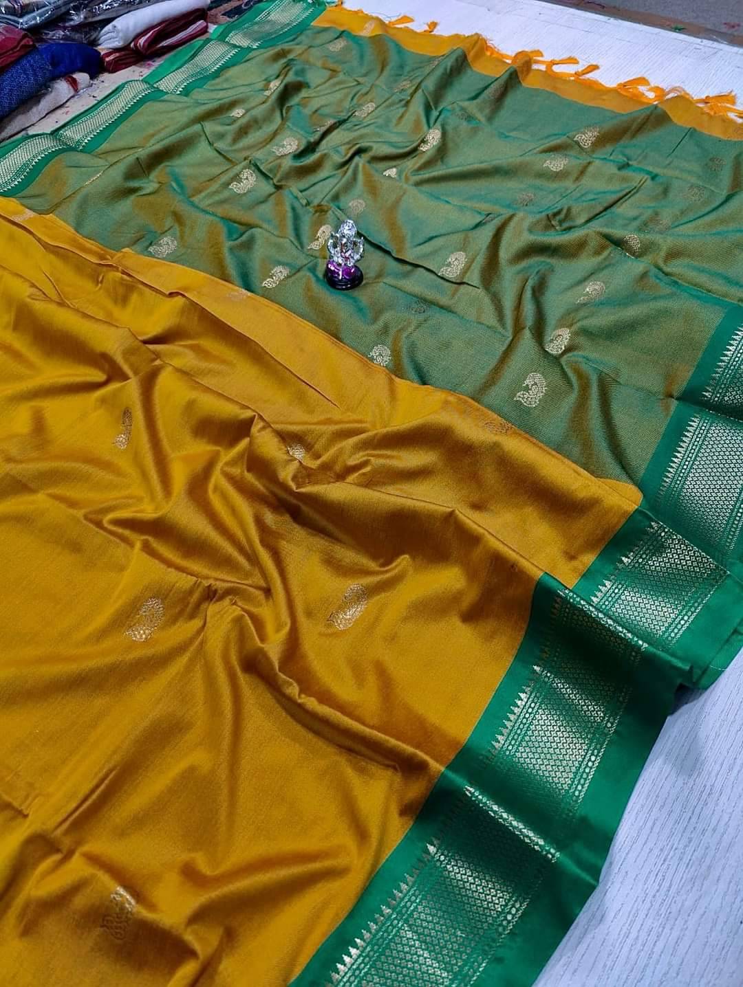     			NST5 Cotton Silk Woven Design Paithani Sarees With Unstitched Blouse Piece ( Multicolor 10 )