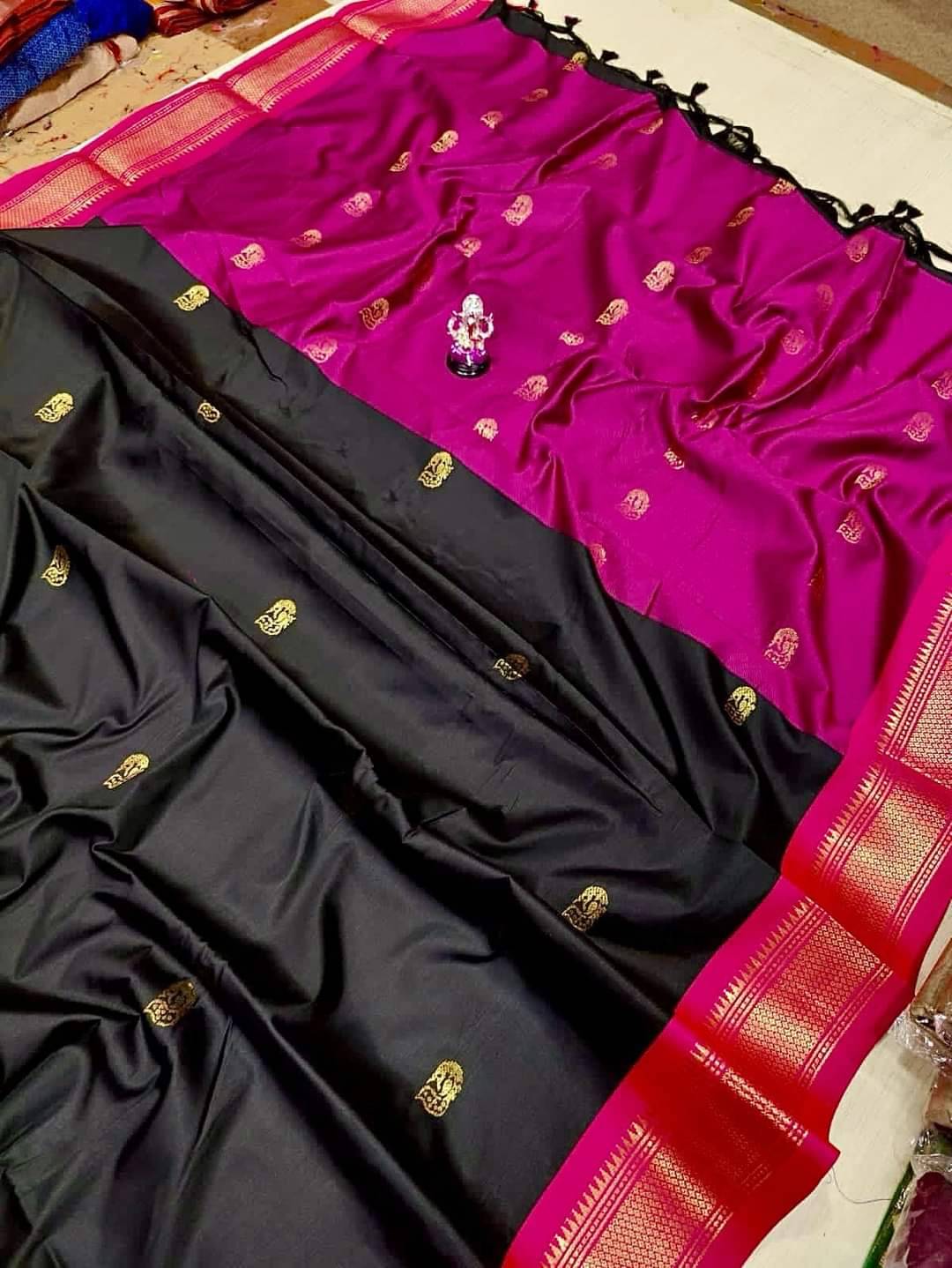     			NST5 Cotton Silk Woven Design Paithani Sarees With Unstitched Blouse Piece ( Multicolor 16 )