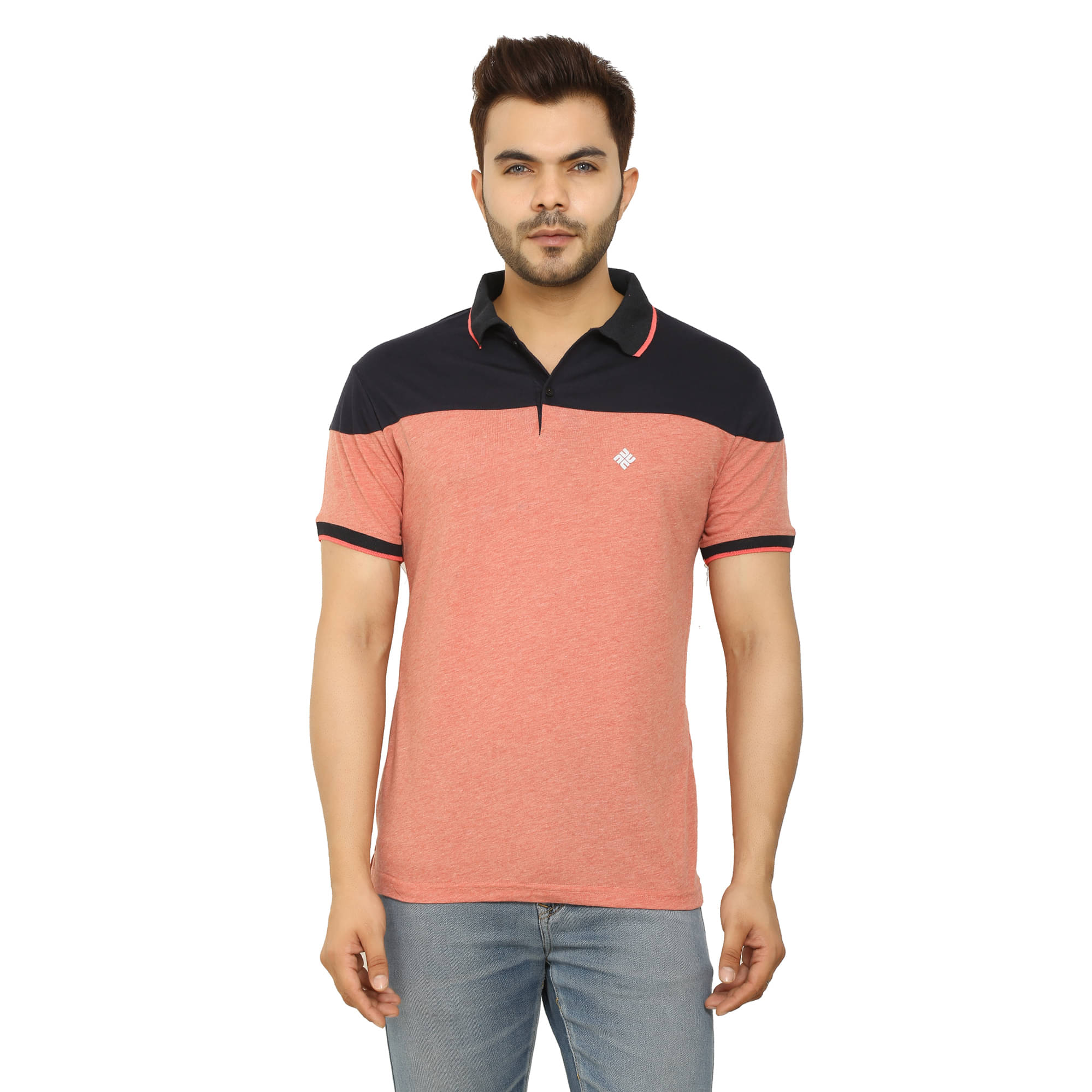NU9 Peach Cotton Regular Fit Men's Sports Polo T-Shirt ( Pack of 1 ) NU9 Peach Cotton Regular Fit Men's Sports Polo T-Shirt ( Pack of 1 )