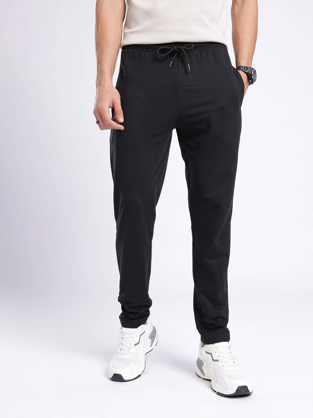 Nyker Black Cotton Blend Men's Trackpants ( Pack of 1 )     			Nyker Black Cotton Blend Men's Trackpants ( Pack of 1 )