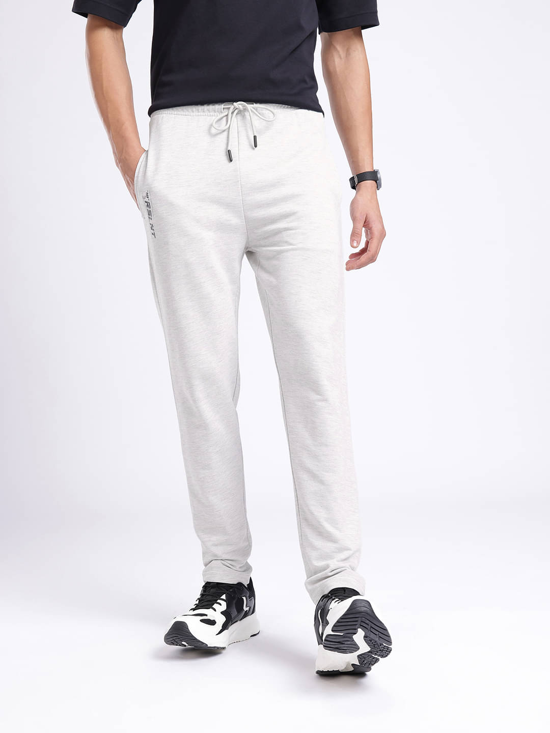 Nyker Grey Melange Cotton Blend Men's Trackpants ( Pack of 1 )     			Nyker Grey Melange Cotton Blend Men's Trackpants ( Pack of 1 )