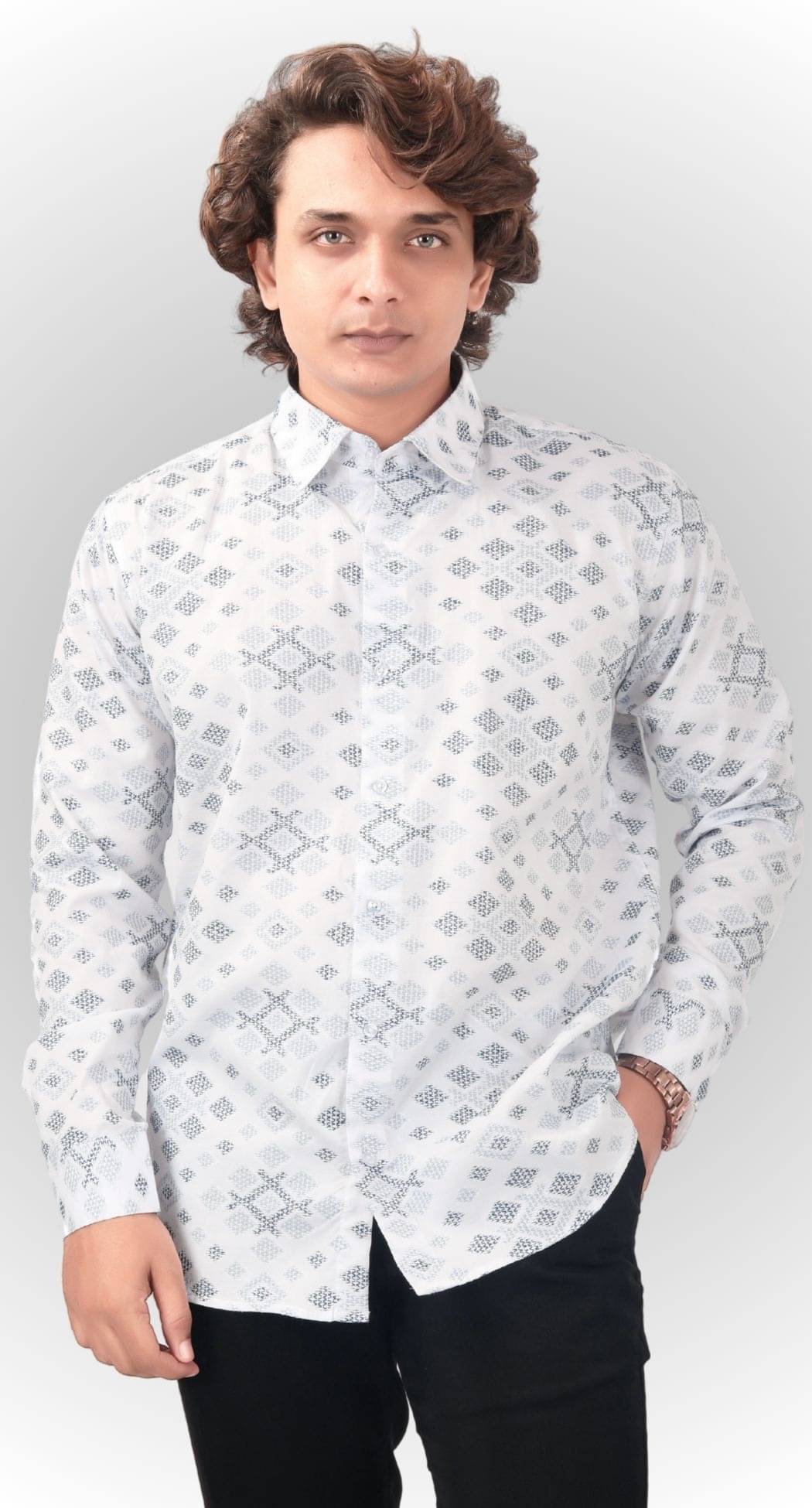     			OTFIT FEB PRIVATE LIMITED Cotton Blend Regular Fit Full Sleeves Men's Formal Shirt - Blue ( Pack of 1 )