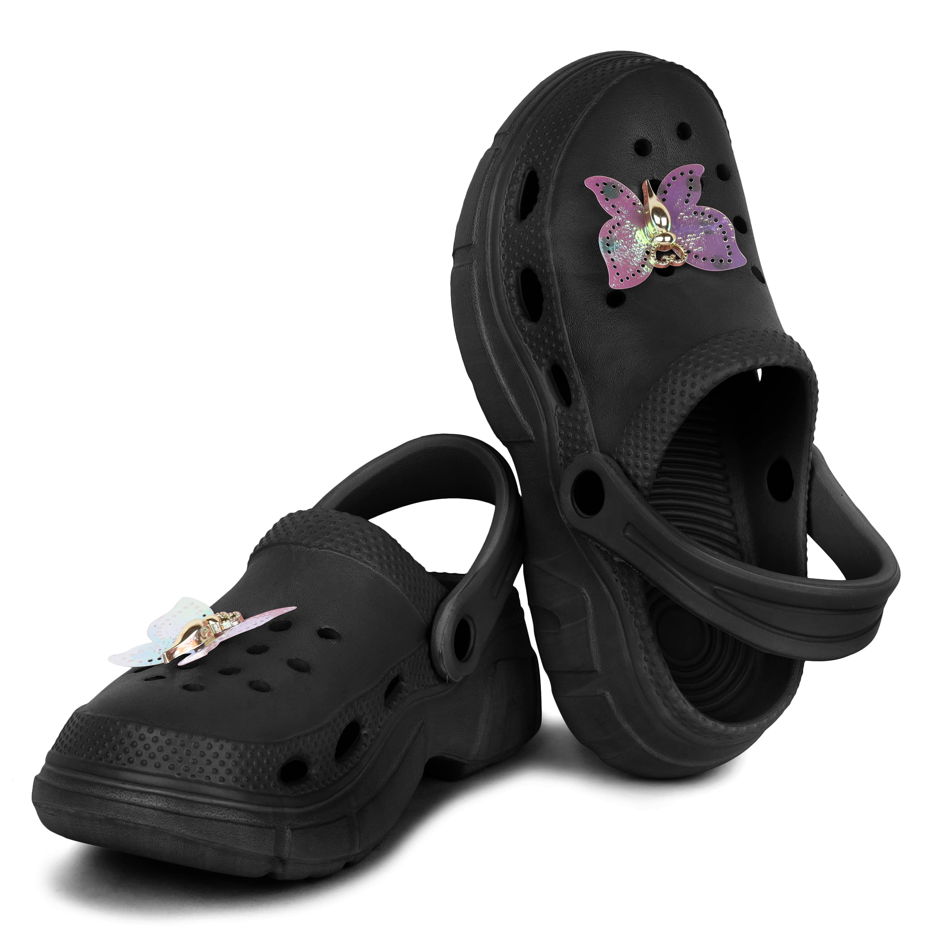     			PENNEN Black Women's Floater Sandals
