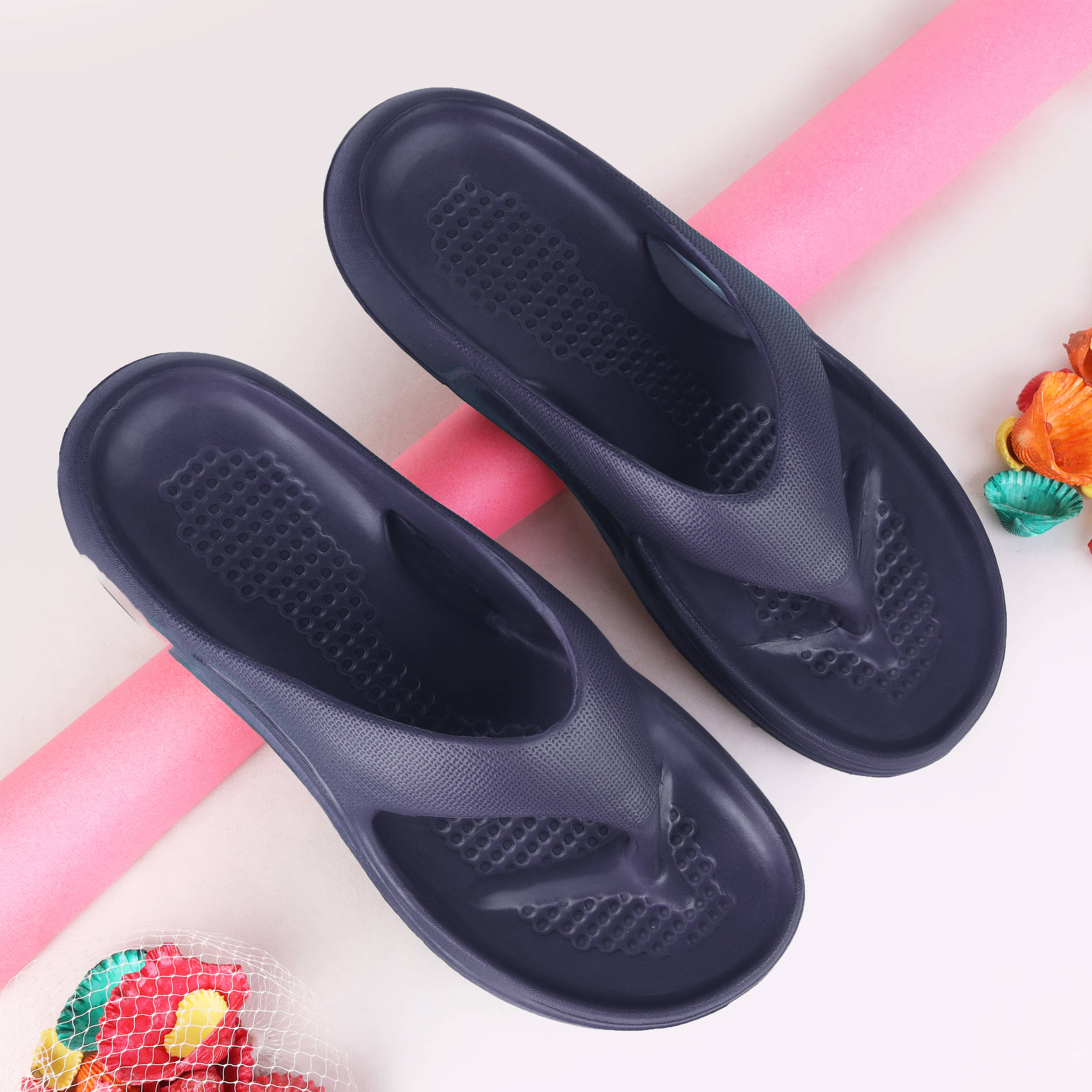     			PENNEN Blue Men's Thong Flip Flop