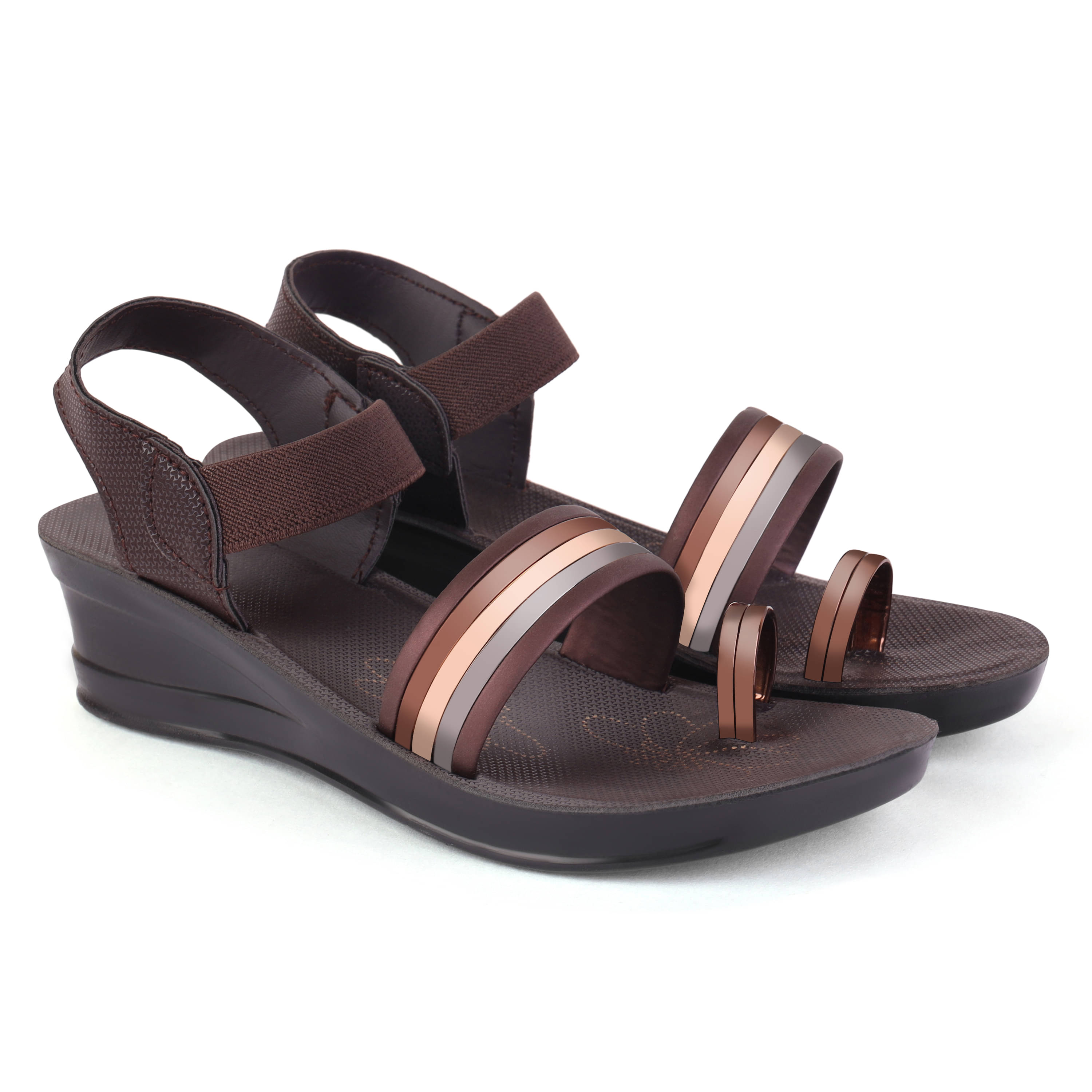     			PENNEN Brown Women's Floater Sandals