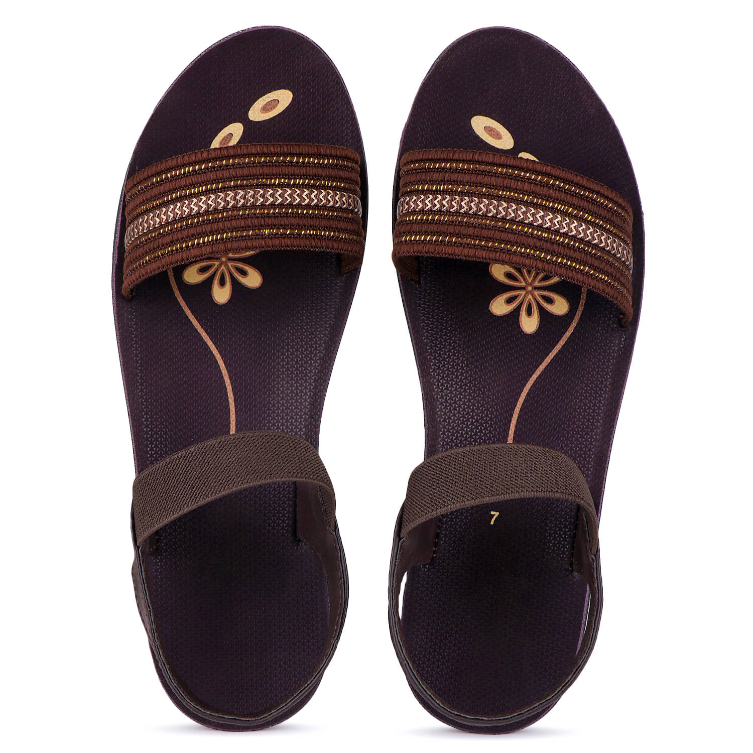     			PENNEN Brown Women's Floater Sandals