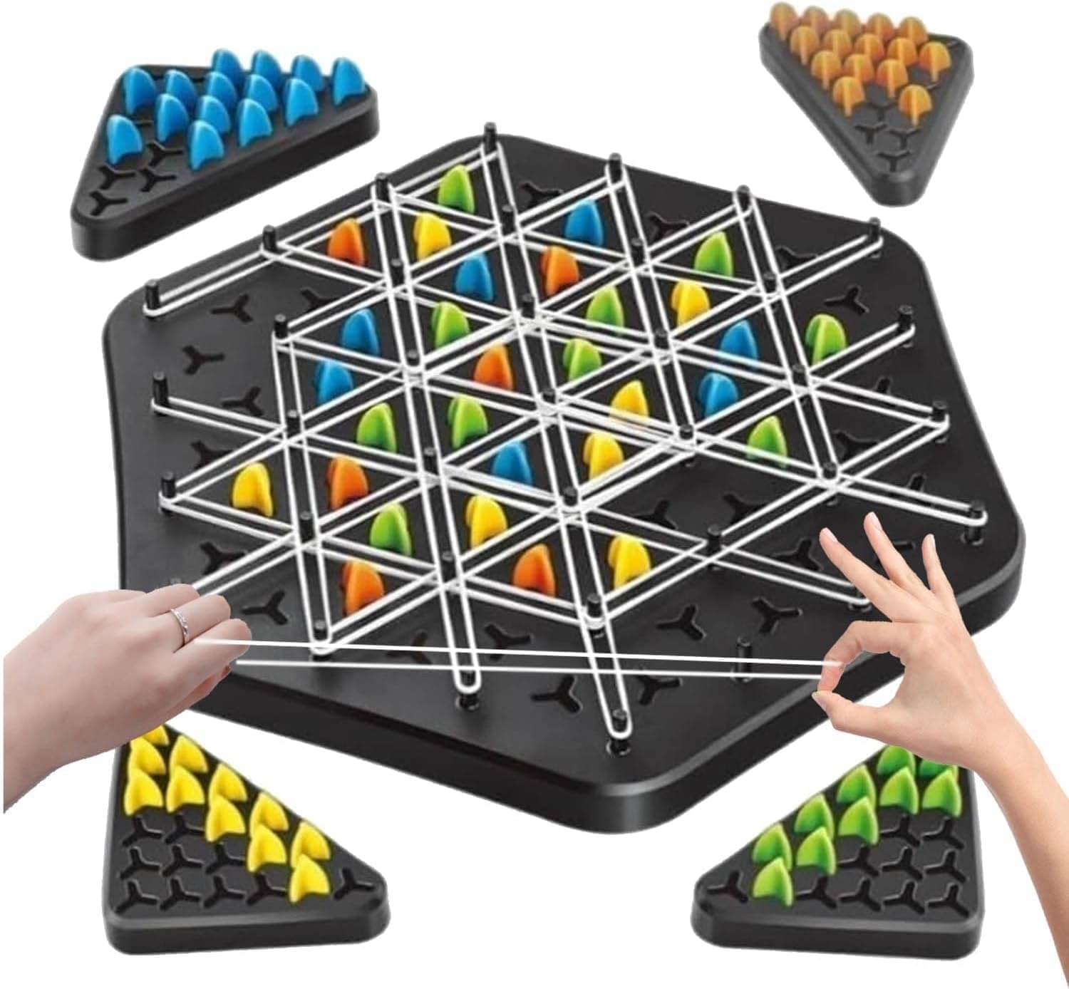 Puzzle Geometry Chess Board Game – Strategy Puzzle for Kids & Adults | Color Matching Elastic String Brain Teaser Game Puzzle Geometry Chess Board Game – Strategy Puzzle for Kids & Adults | Color Matching Elastic String Brain Teaser Game