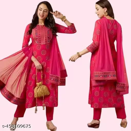     			RPD FASHIOB Women Cotton Printed Straight Kurti With Pants ( Red )