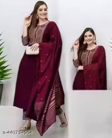     			RPD FASHIOB Women Cotton Printed Straight Kurti With Pants ( Maroon )