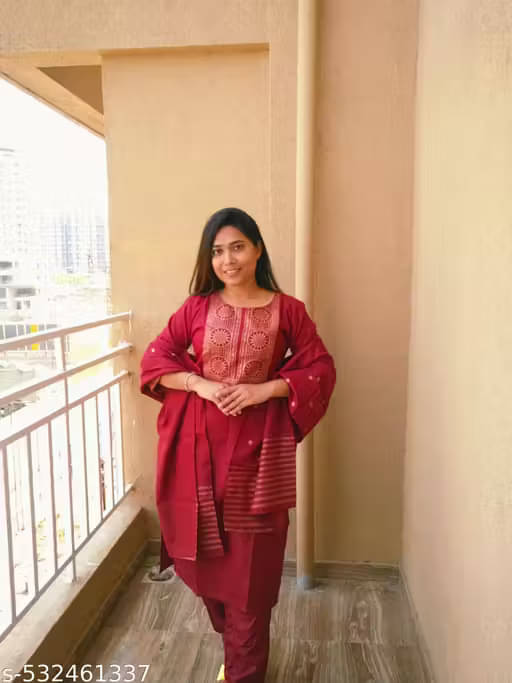 RPD FASHIOB Women Cotton Printed Straight Kurti With Pants ( Red ) RPD FASHIOB Women Cotton Printed Straight Kurti With Pants ( Red )