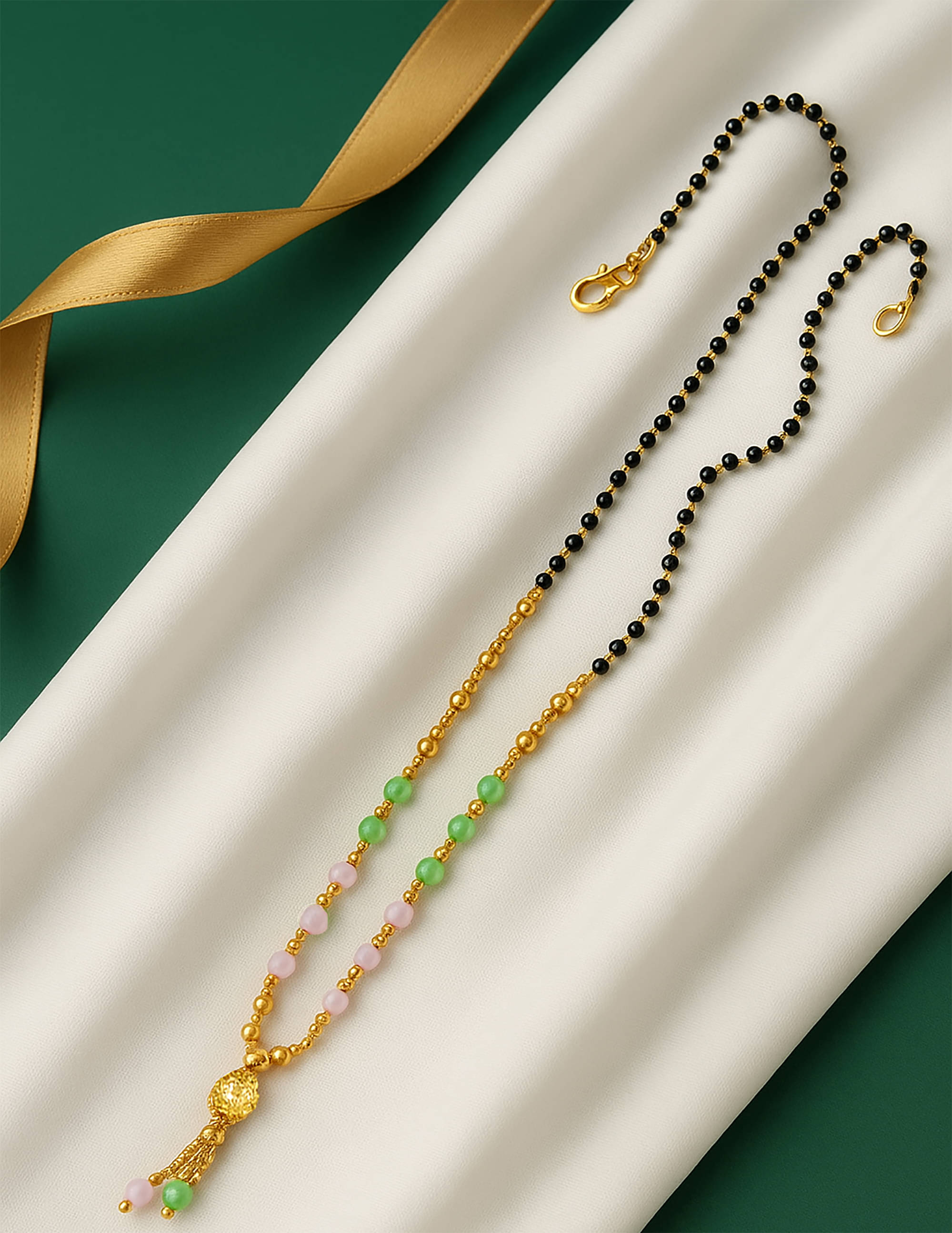     			SHANKHRAJ MA LL Golden Mangalsutra ( Pack of 1 )