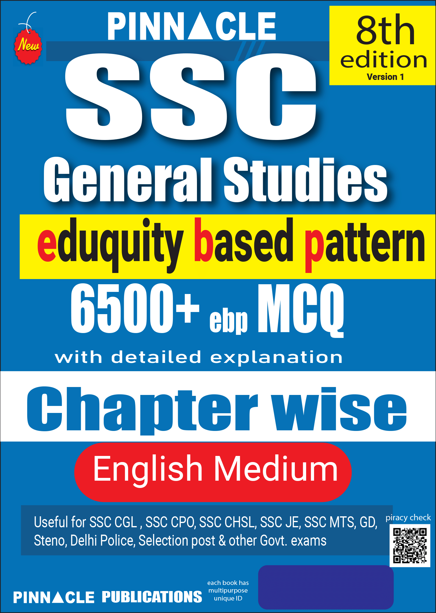     			SSC General Studies | 6500+ Chapterwise MCQs with Detailed Explanations | Based on Latest SSC 2025  (Eduquity-Based) | English Medium | 8th Edition