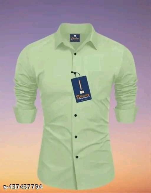     			Sangani Cotton Blend Regular Fit Self Design Full Sleeves Men's Casual Shirt - Lime Green ( Pack of 1 )