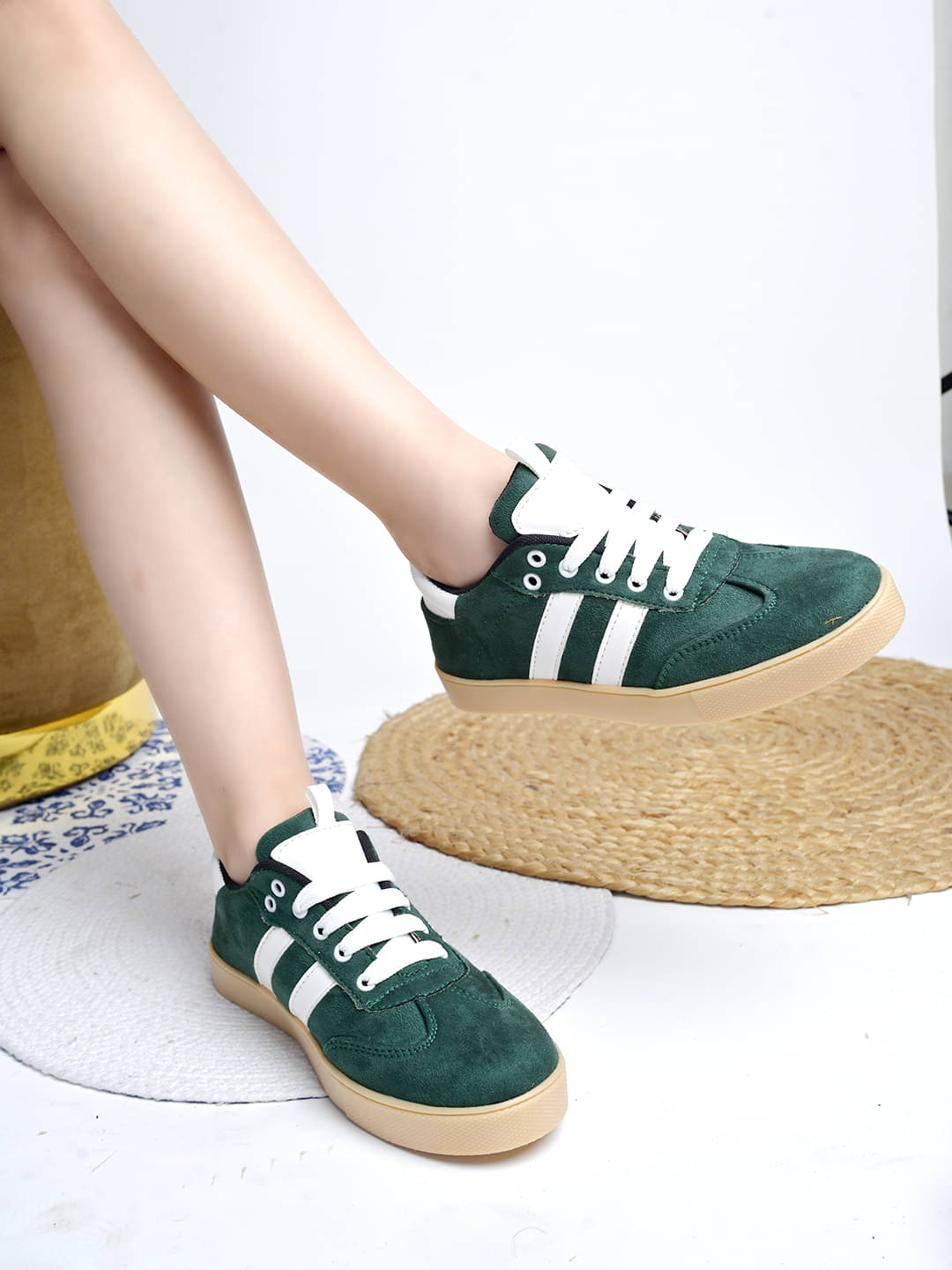     			Stylestry Green Women's Sneakers