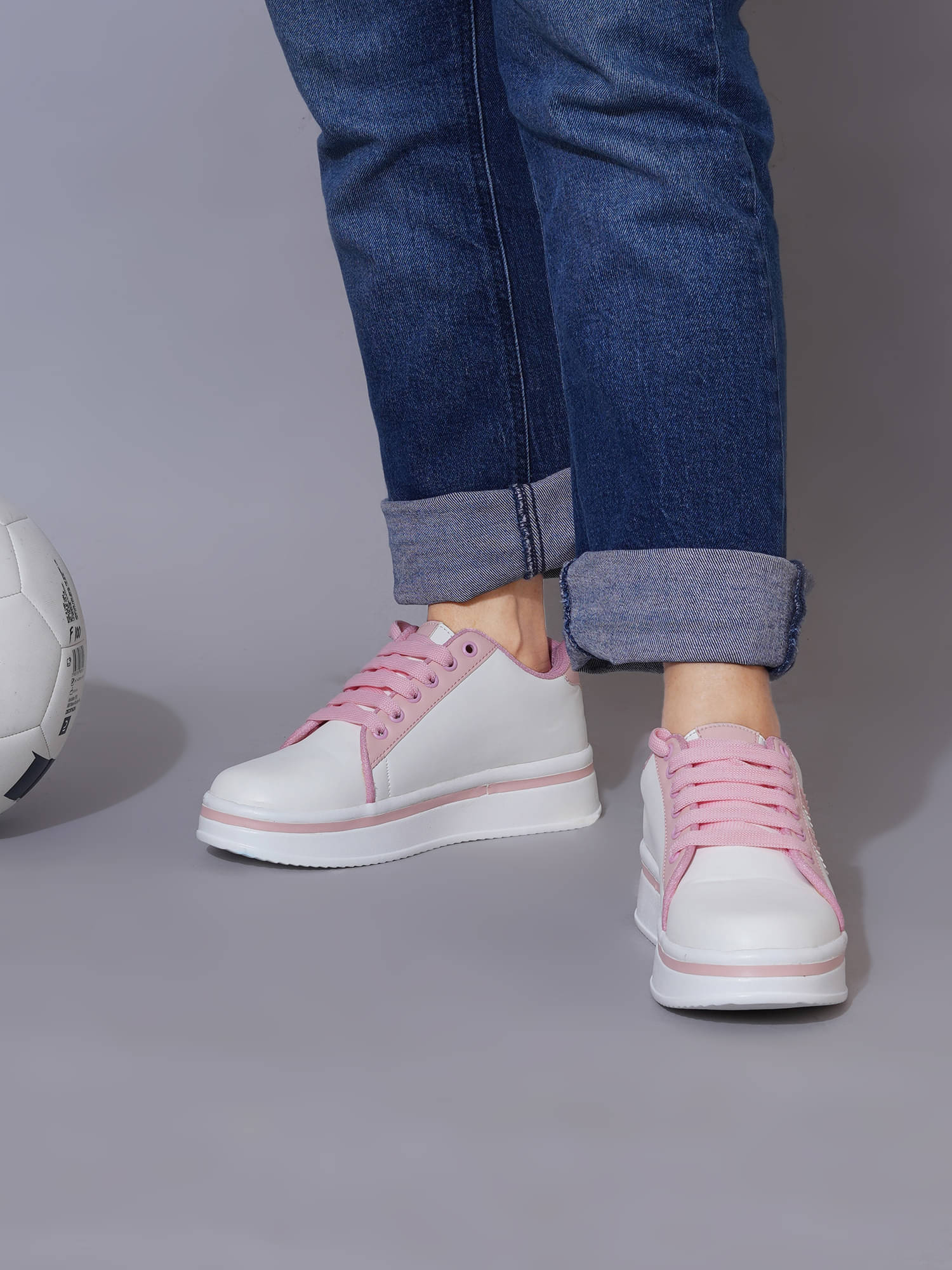     			Stylestry Pink Women's Sneakers