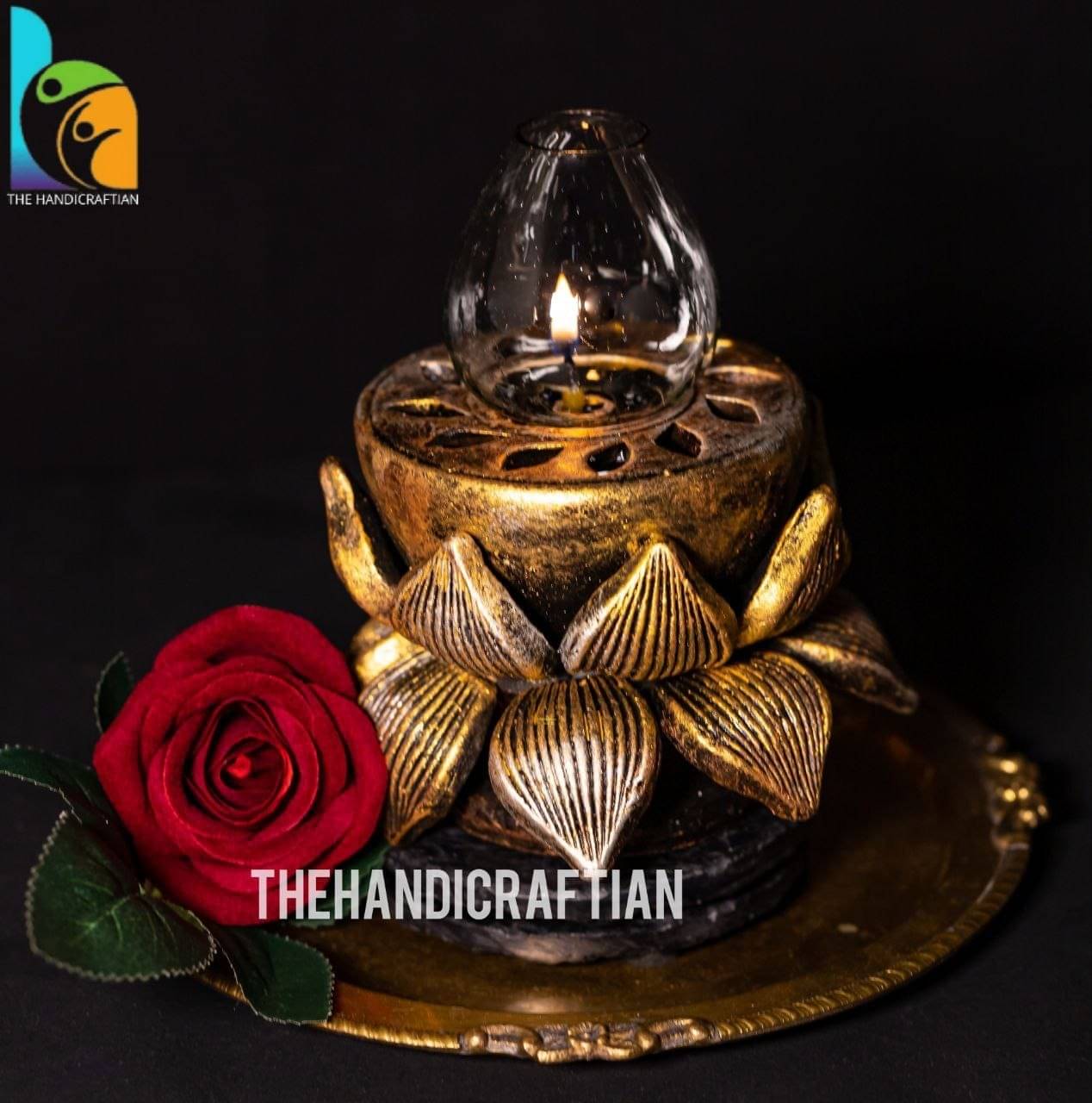     			THE HANDICRAFTIAN Terracotta Floor Diya - Pack of 1