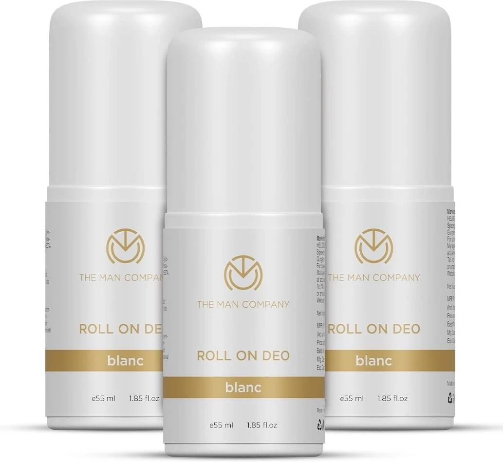 The Man Company BLANC Roll On Deo for Men, Pack of 3 Deodorant Roll-ons for Men 55 ml ( Pack of 3 ) The Man Company BLANC Roll On Deo for Men, Pack of 3 Deodorant Roll-ons for Men 55 ml ( Pack of 3 )