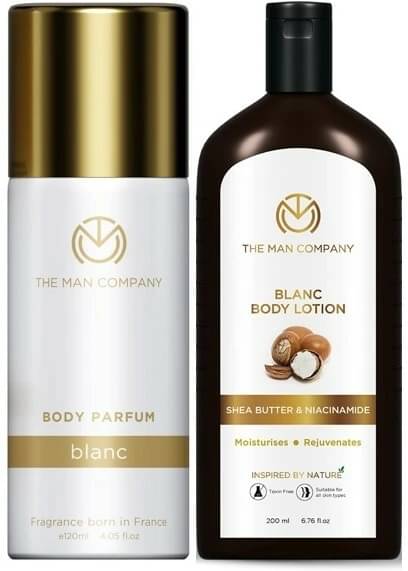 The Man Company Blanc Body Spray & Body Lotion Deodorant Spray for Men 320 ml ( Pack of 2 ) The Man Company Blanc Body Spray & Body Lotion Deodorant Spray for Men 320 ml ( Pack of 2 )