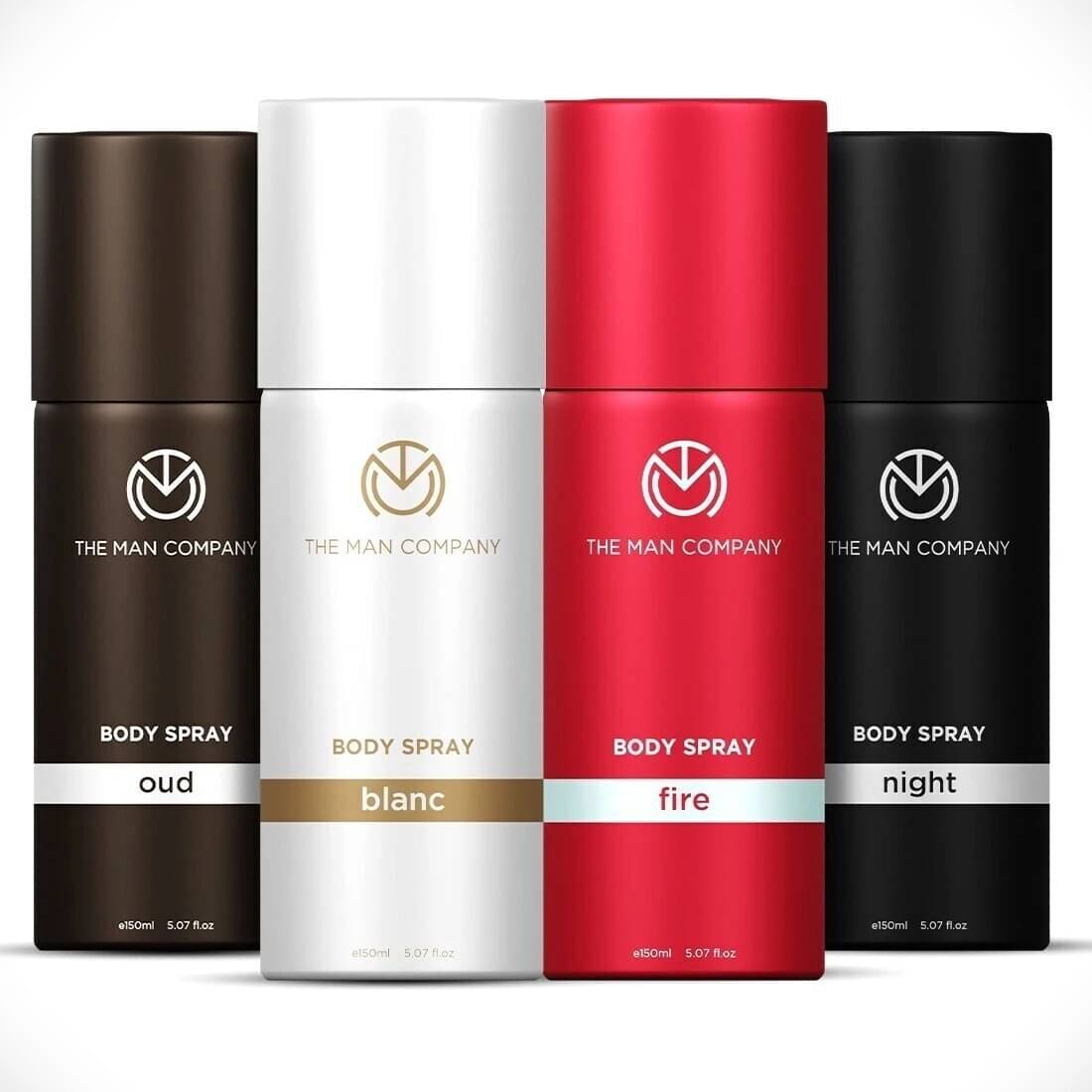     			The Man Company Blanc, Fire, Night & Oud Deodorant Set Deodorant Spray for Unisex 150 ml ( Pack of 4 )