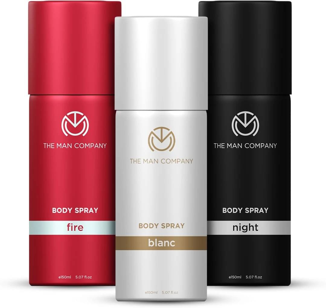     			The Man Company Blanc, Fire & Night Deodorant for Men Deodorant Spray for Men 150 ml ( Pack of 3 )