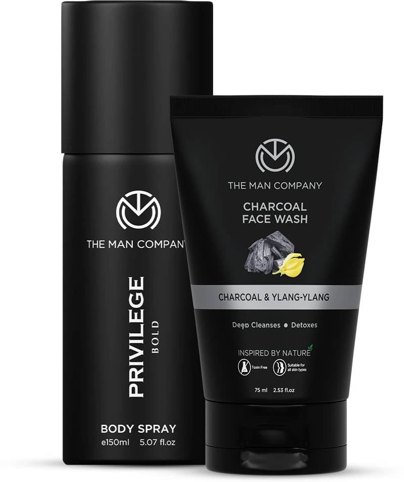 The Man Company Charcoal Face Wash 100ml with Long-Lasting Bold Deodorant 150ml | Combo for Men The Man Company Charcoal Face Wash 100ml with Long-Lasting Bold Deodorant 150ml | Combo for Men