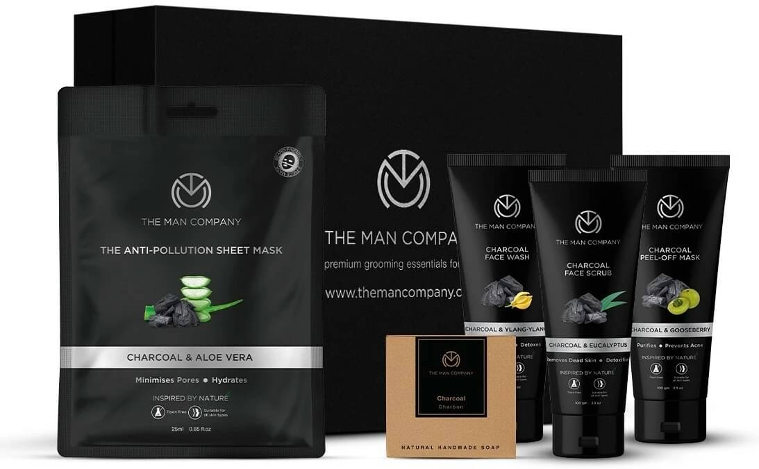     			The Man Company De Tan Charcoal Facial Kit For Deep Cleansing, Blackhead Removal  - Best For Oily Skin