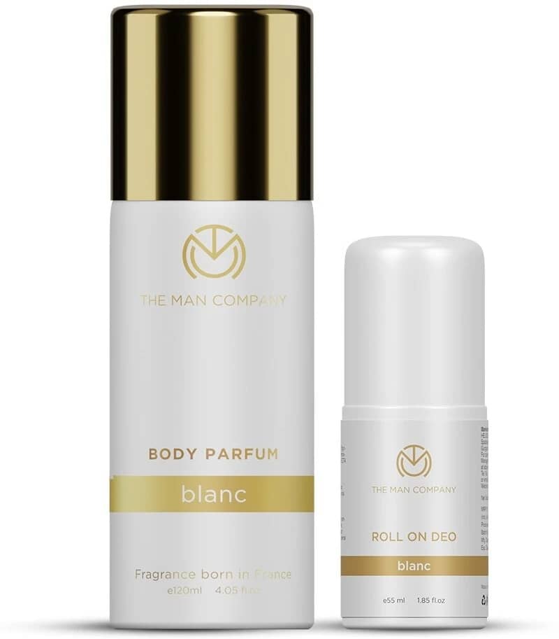 The Man Company Fantastic Blanc Duo- Body Spray, Roll On Deodorant Spray for Men 100 ml ( Pack of 2 )
