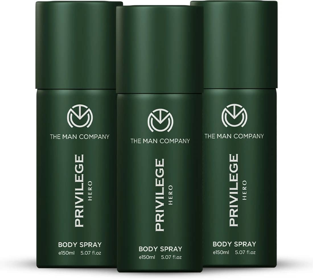 The Man Company Privilege Hero Deo Combo, Long-lasting Deodorant Spray for Men 150 ml ( Pack of 3 )