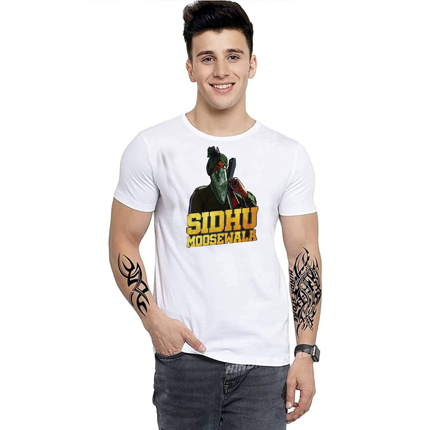 The Nxt Lvl Men Polyester Regular Fit Printed T-Shirt ( White ) The Nxt Lvl Men Polyester Regular Fit Printed T-Shirt ( White )