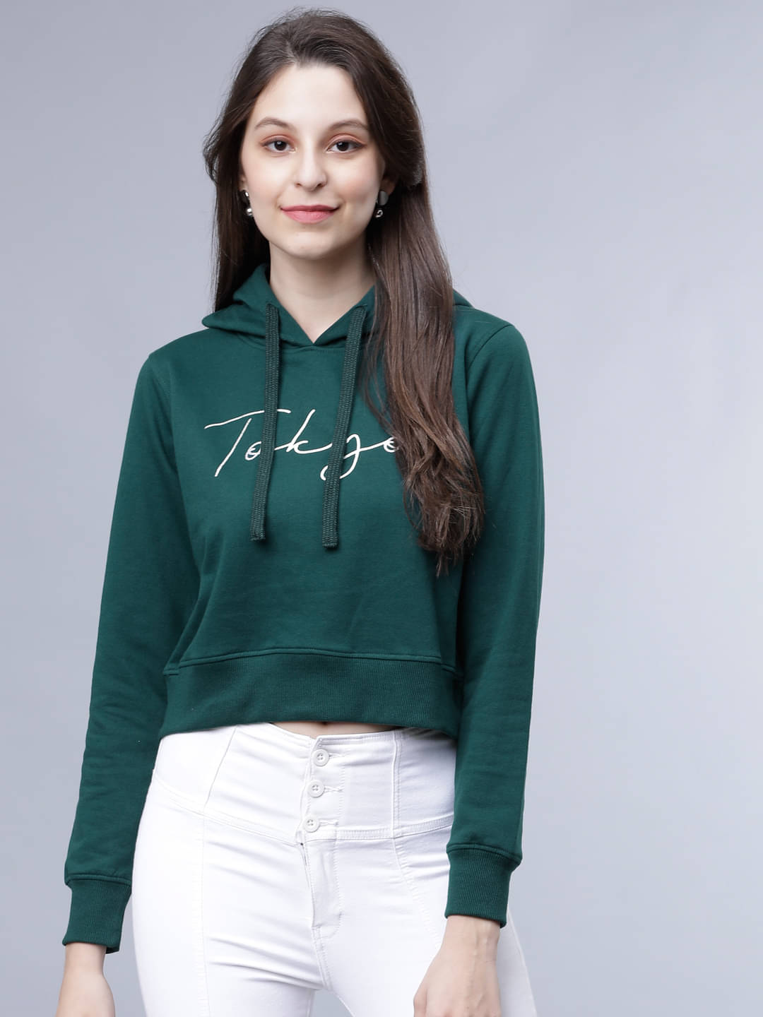     			Tokyo Talkies Cotton Blend Women's Hooded Sweatshirt ( Multi Color )