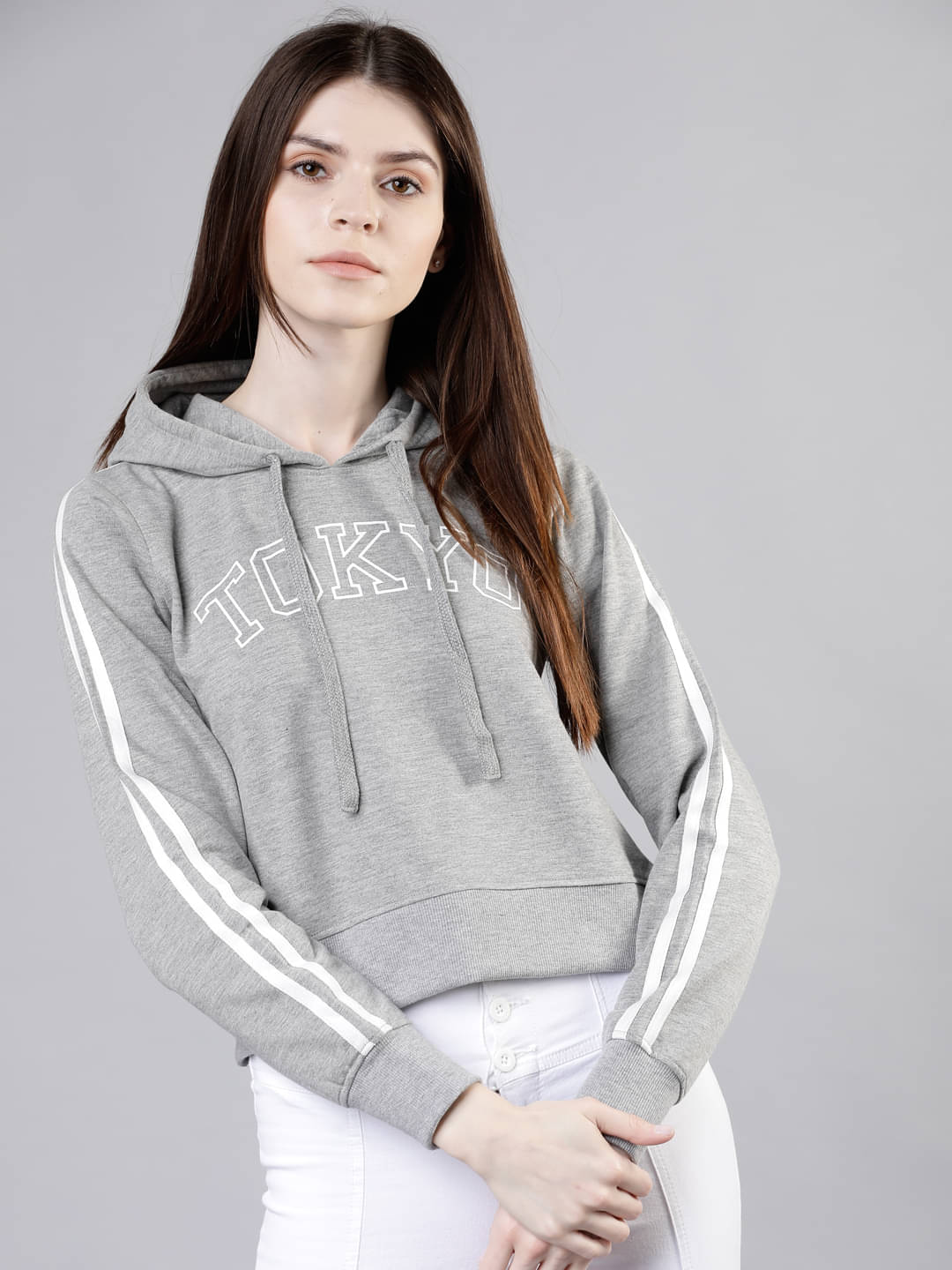     			Tokyo Talkies Cotton Blend Women's Hooded Sweatshirt ( Multi Color )