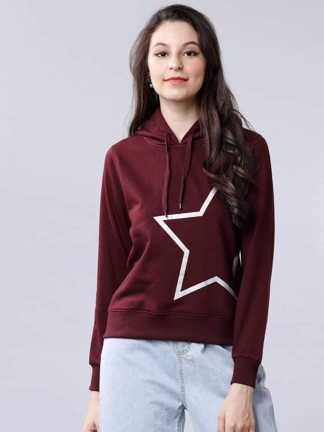     			Tokyo Talkies Cotton Blend Women's Non Hooded Sweatshirt ( Multi Color )