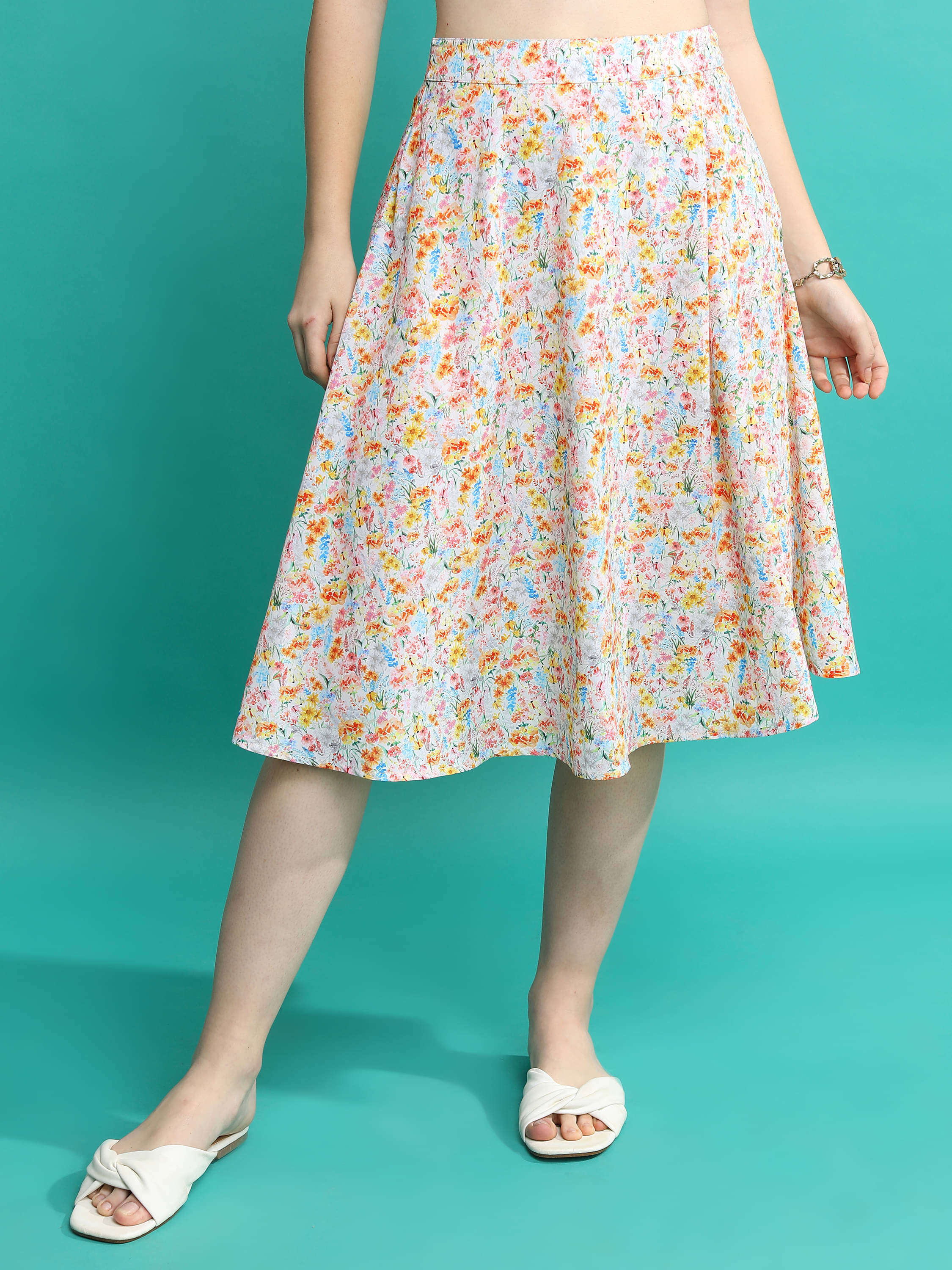     			Tokyo Talkies Multicolor Polyester Women's A-Line Skirt ( Pack of 1 )