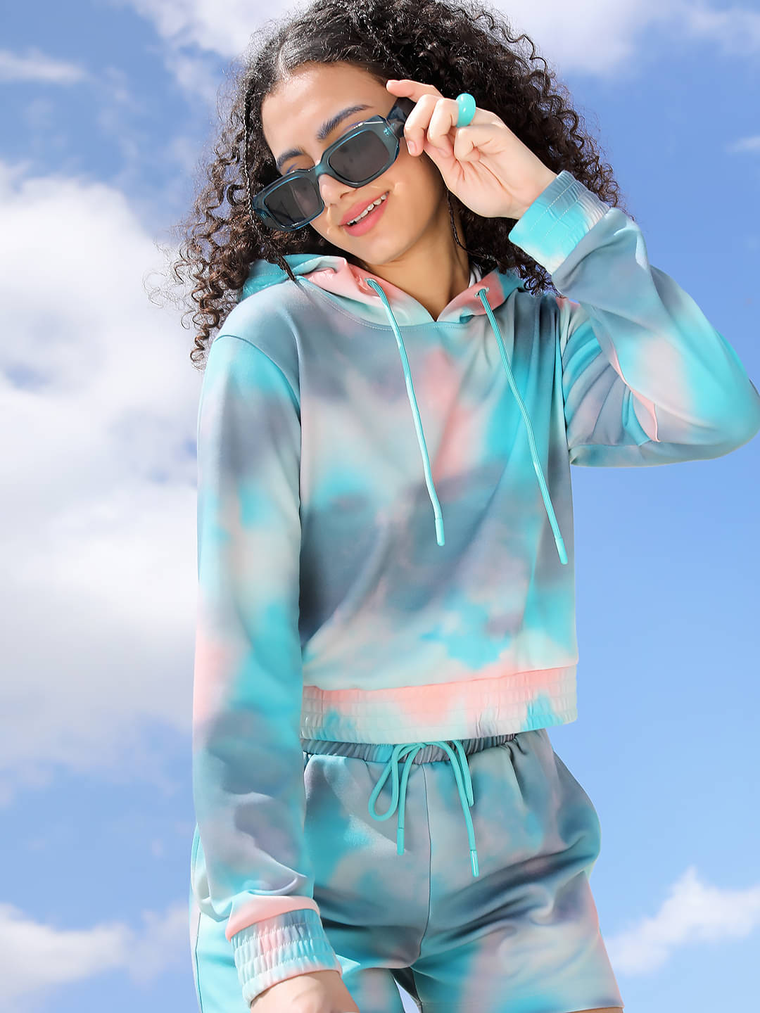     			Tokyo Talkies Poly Cotton Women's Hooded Sweatshirt ( Multi Color )