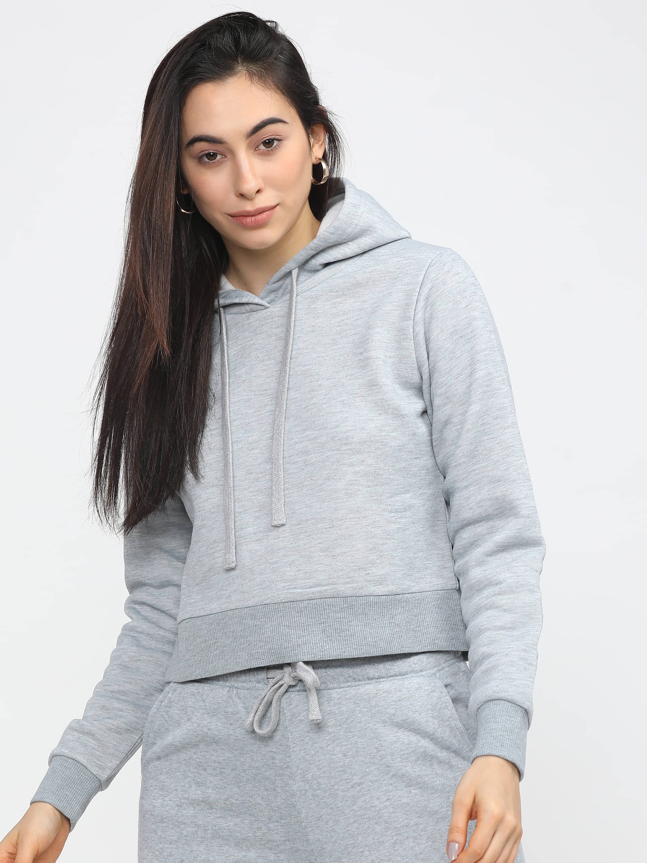 Tokyo Talkies Women Polyester Sweatshirt ( Grey ) Tokyo Talkies Women Polyester Sweatshirt ( Grey )