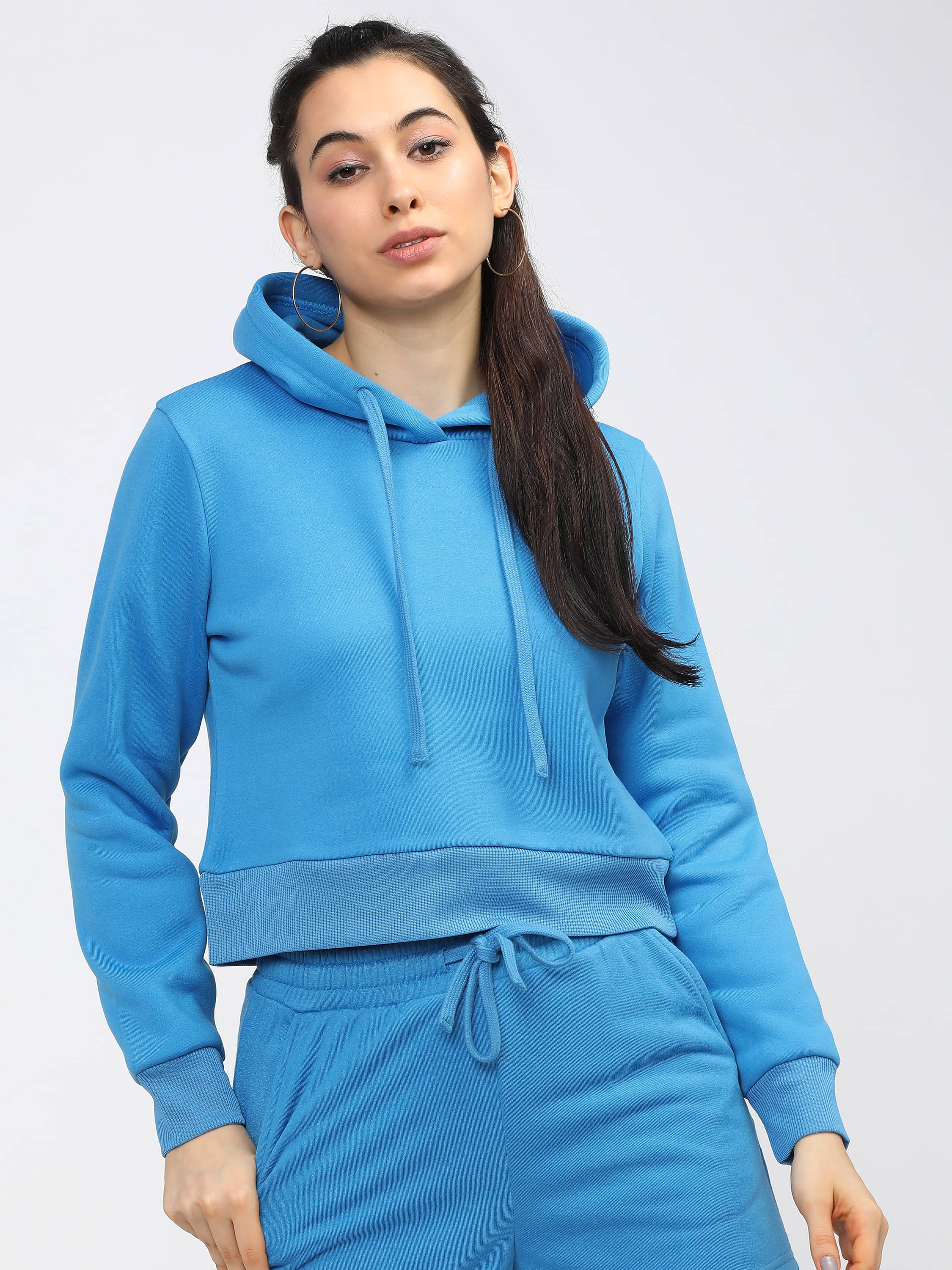     			Tokyo Talkies Women Polyester Sweatshirt ( Blue )
