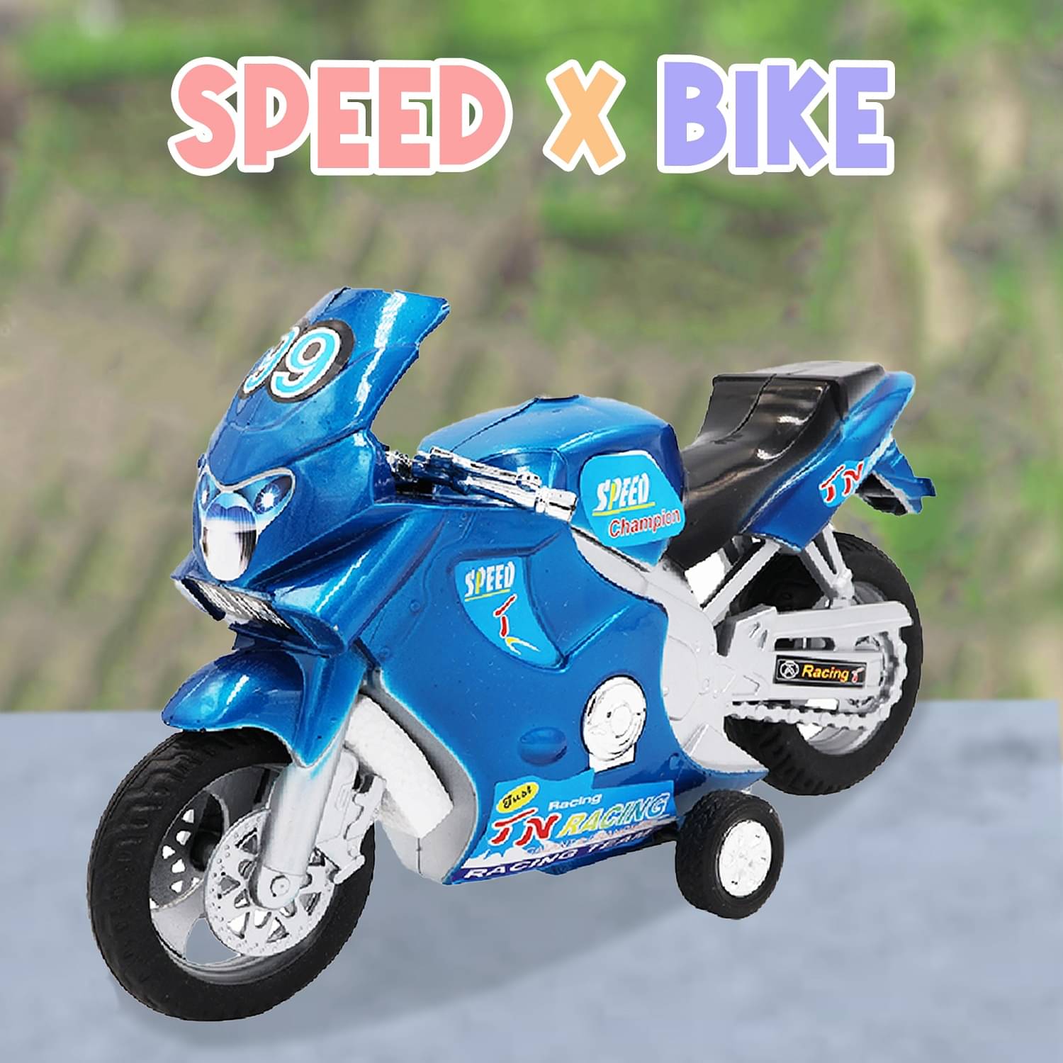     			ToyBharat Speed Ex-Bike| Friction Powered Push and Go Unbreakable Bike for Kids