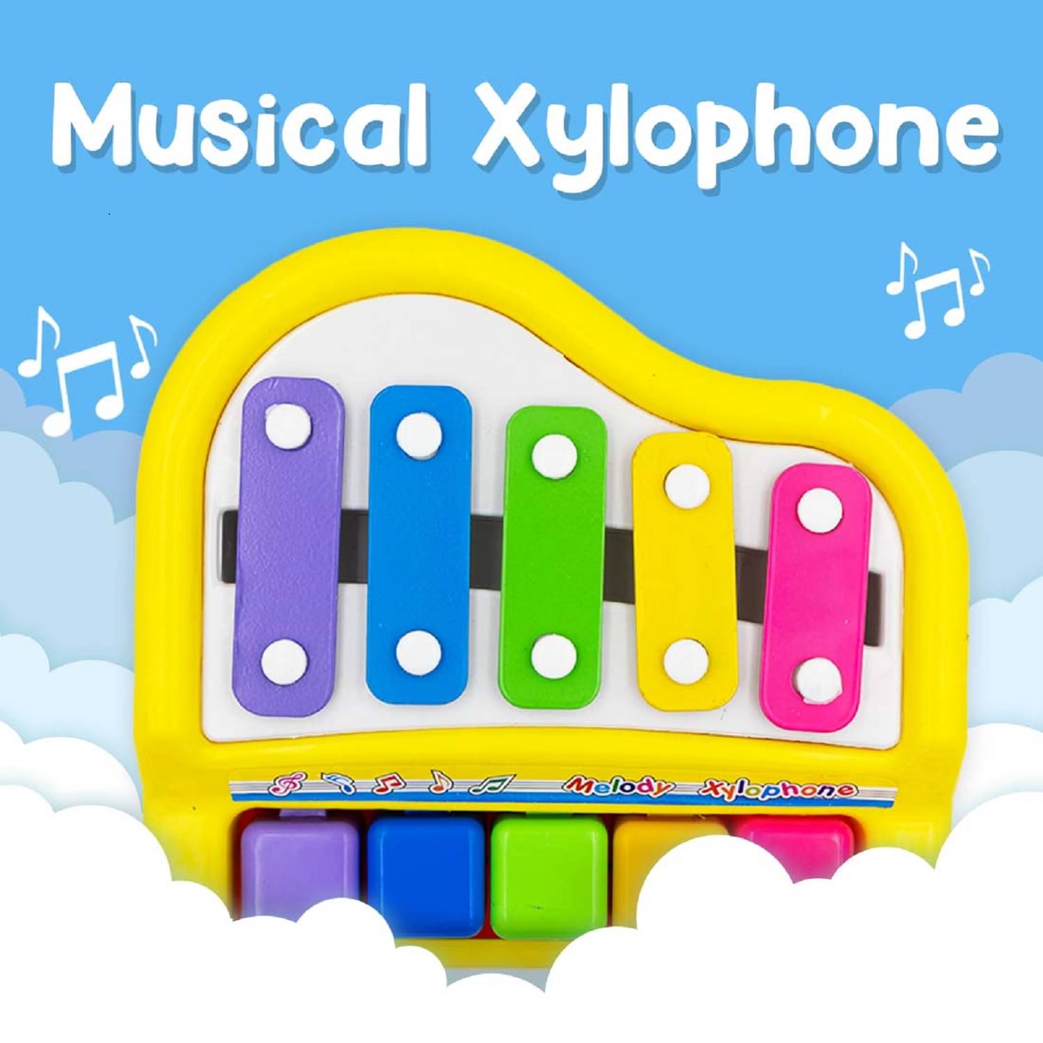 Toybharat 2 in 1 Musical Xylophone & Piano Toy for Kid |5 Pin| Intractive Toys | Toys     			Toybharat 2 in 1 Musical Xylophone & Piano Toy for Kid |5 Pin| Intractive Toys | Toys