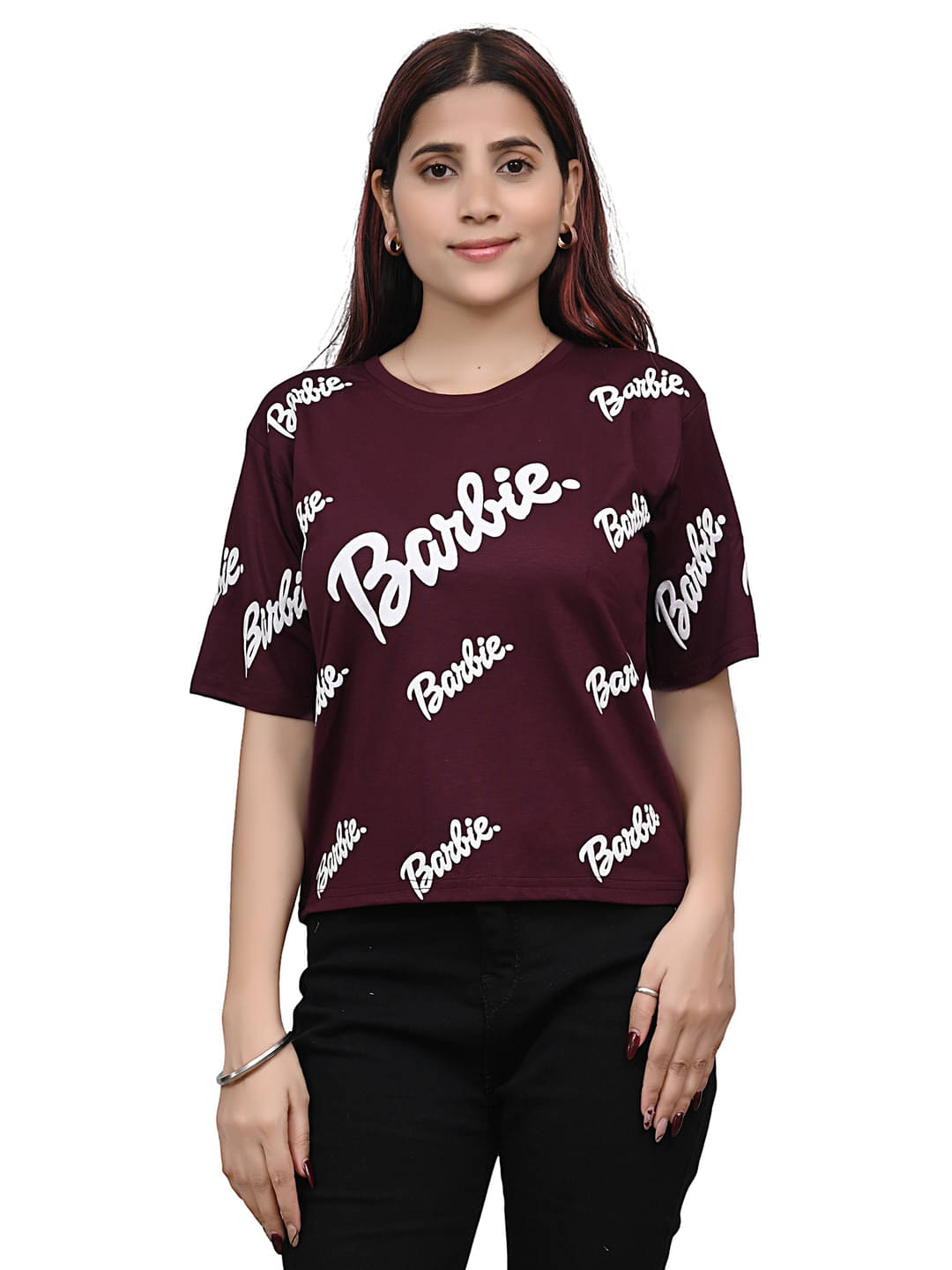 Yunic29 Women's Cotton Regular Top ( Wine ) Yunic29 Women's Cotton Regular Top ( Wine )