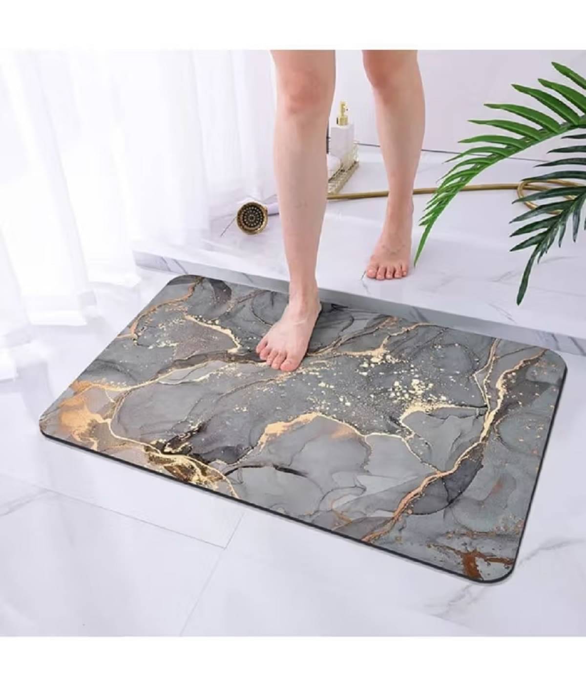     			primiyara Anti-skid Rubber Bath Mat 40x60 cm ( Pack of 1 ) - Dark Grey
