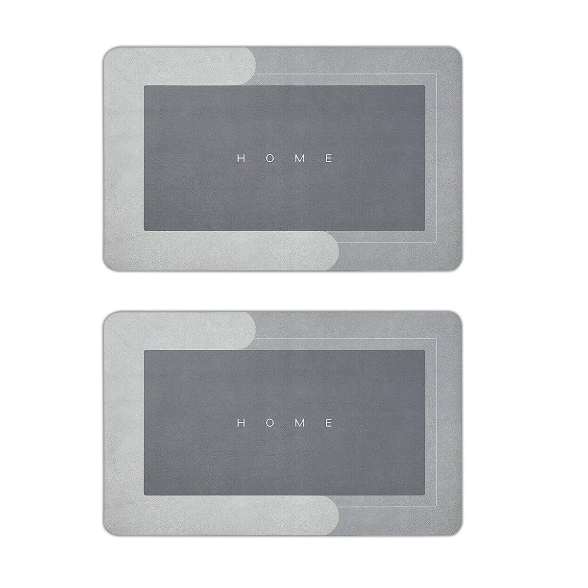     			primiyara Anti-skid Rubber Bath Mat 40x60 cm ( Pack of 2 ) - Dark Grey