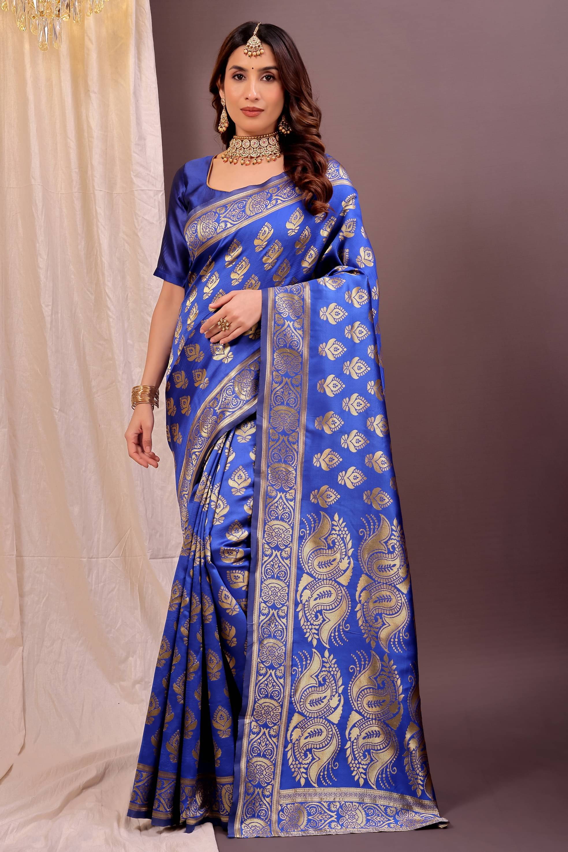 varutex Art Silk Solid Regular Saree With Unstitched Blouse Piece ( Blue ) varutex Art Silk Solid Regular Saree With Unstitched Blouse Piece ( Blue )