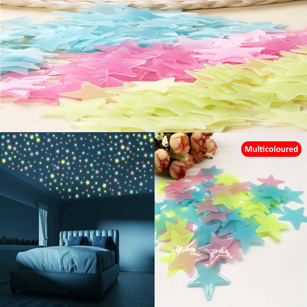 50 pcs Glow In the dark Stars Night Glowing Stars Decorative Adhesive Stickers kid Room Items     			50 pcs Glow In the dark Stars Night Glowing Stars Decorative Adhesive Stickers kid Room Items