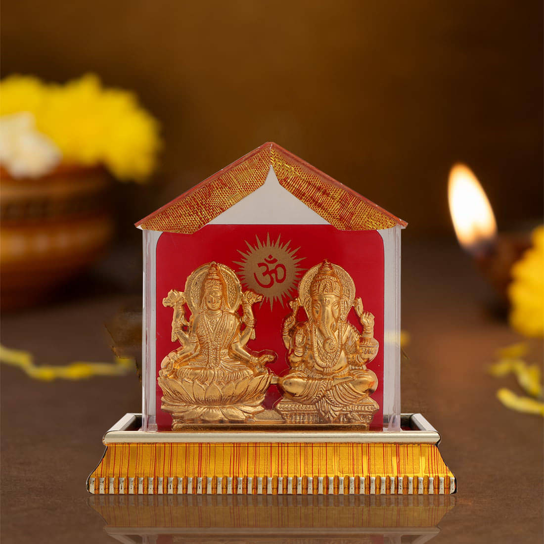     			AARTISH Acrylic Laxmi Ganesh Idol ( 10 cm )
