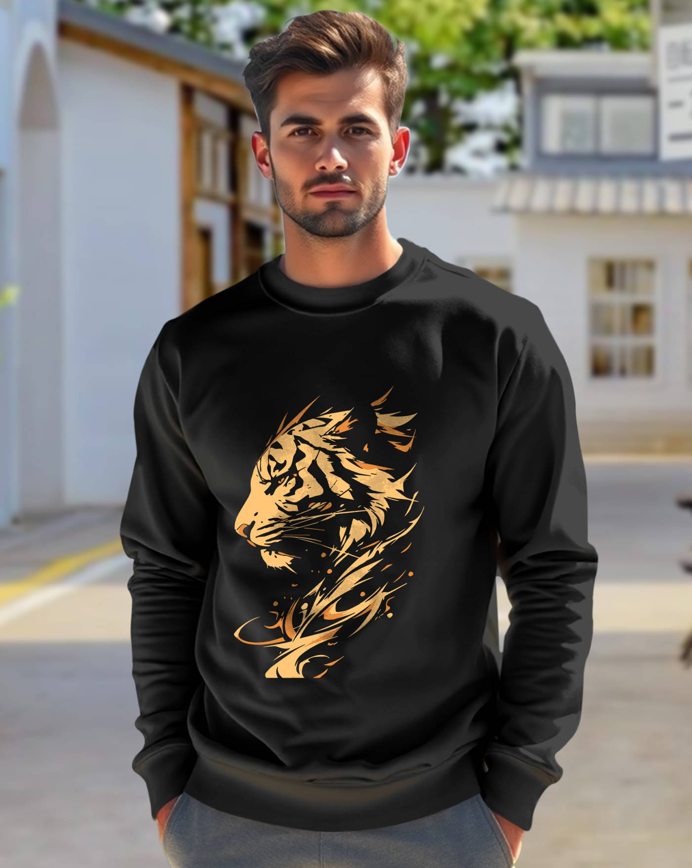     			AUSK Fleece Round Neck Men's Sweatshirt - Black ( Pack of 1 )